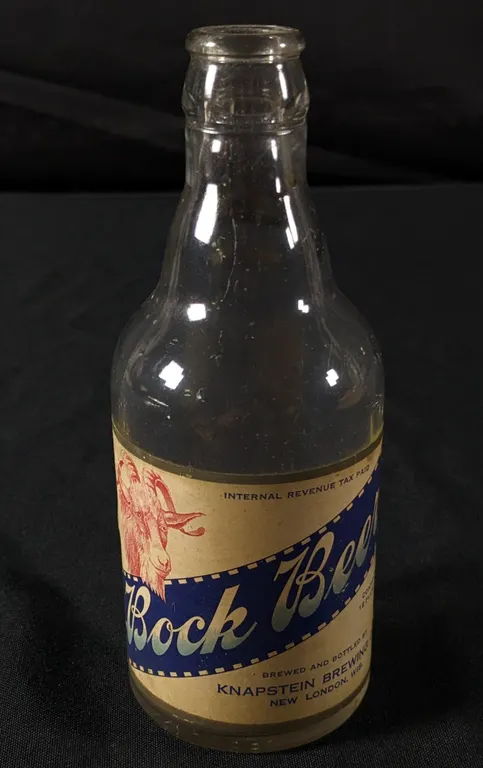 IRTP PAPER LABEL BOTTLE KNAPSTEIN BREWING BOCK BEER NEW LONDON WISCONSIN