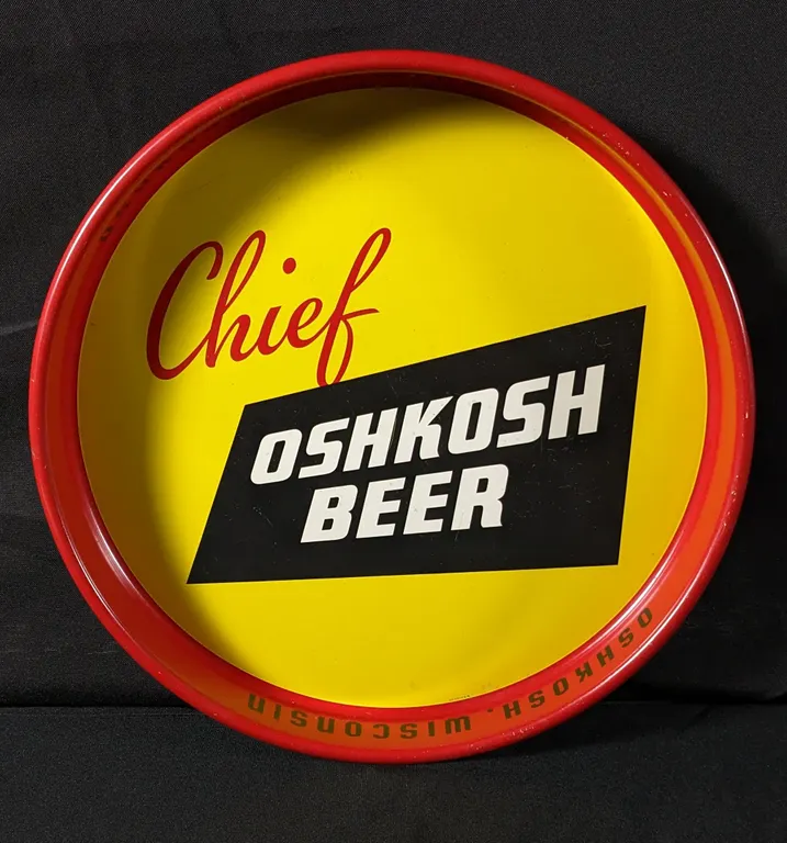 CHIEF OHKOSH BEER TRAY OSHKOSH WISCONSIN