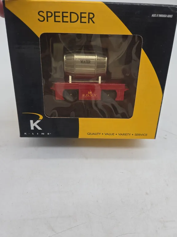 Vintage K-line, New York City, fire department, water hauling speedster in original box.