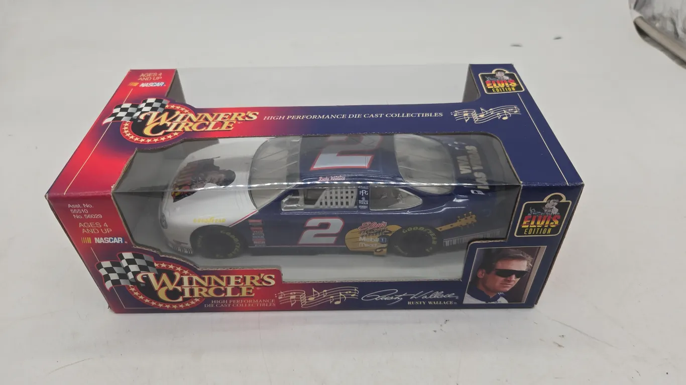 Vintage winners circle rusty Wallace. Number two die cast car in original box.