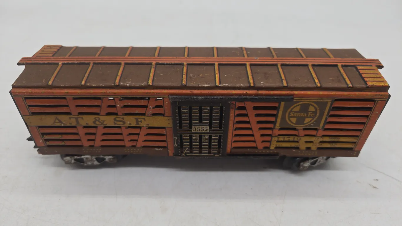 Vintage marks number 3555 ATS F. Slat wall stock cattle car