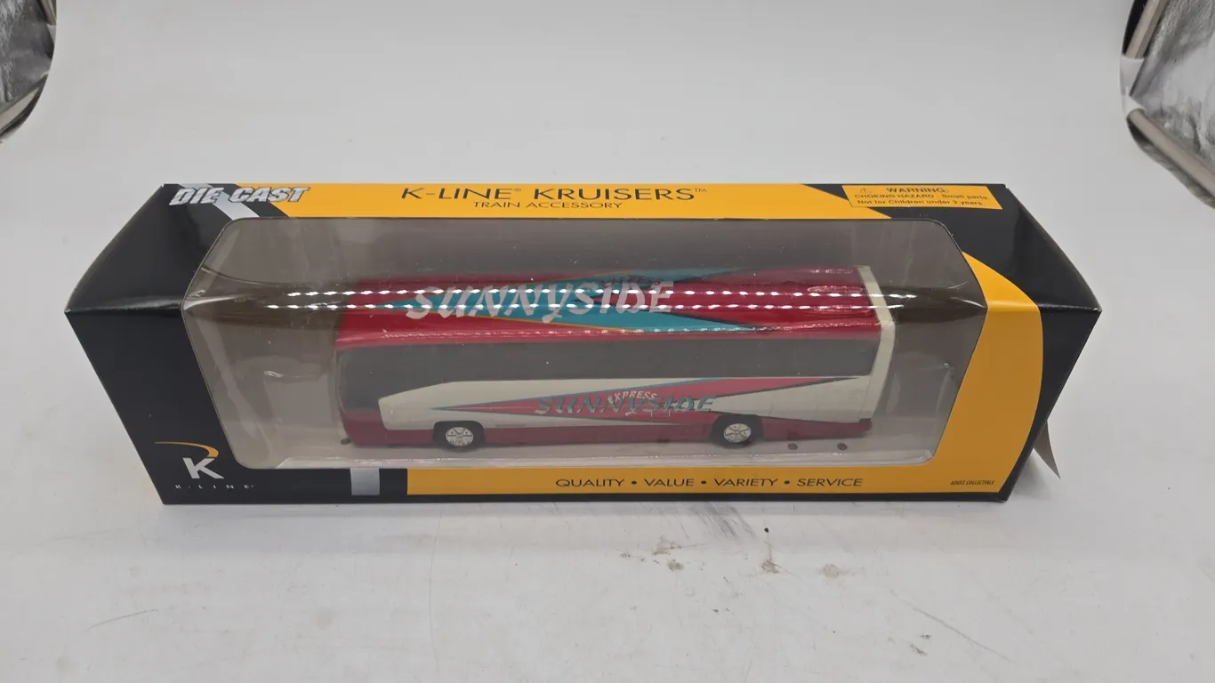 Vintage k line sunnyside, express tour bus, new inbox