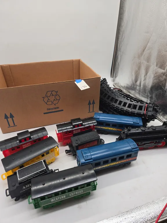 Vintage child's plastic train set