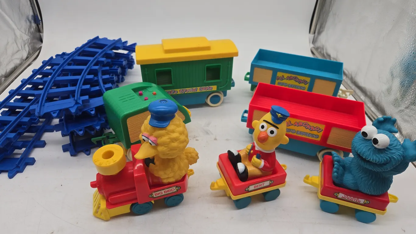 Vintage sesame street plastic train set