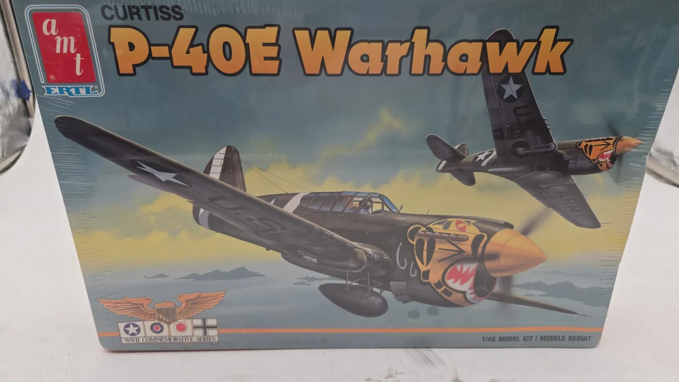 Vintage a m t curtis warhawk model, new inbox