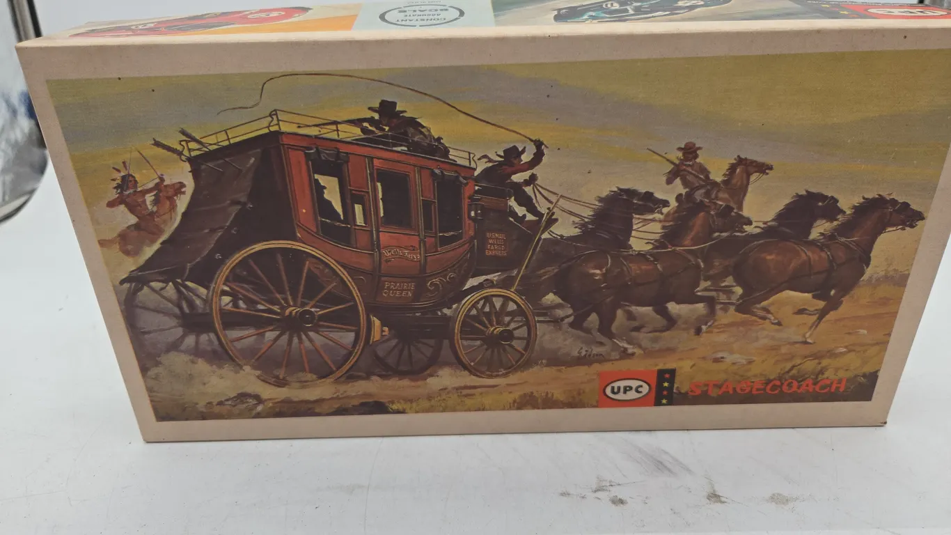Vintage u p c stagecoach model in original box
