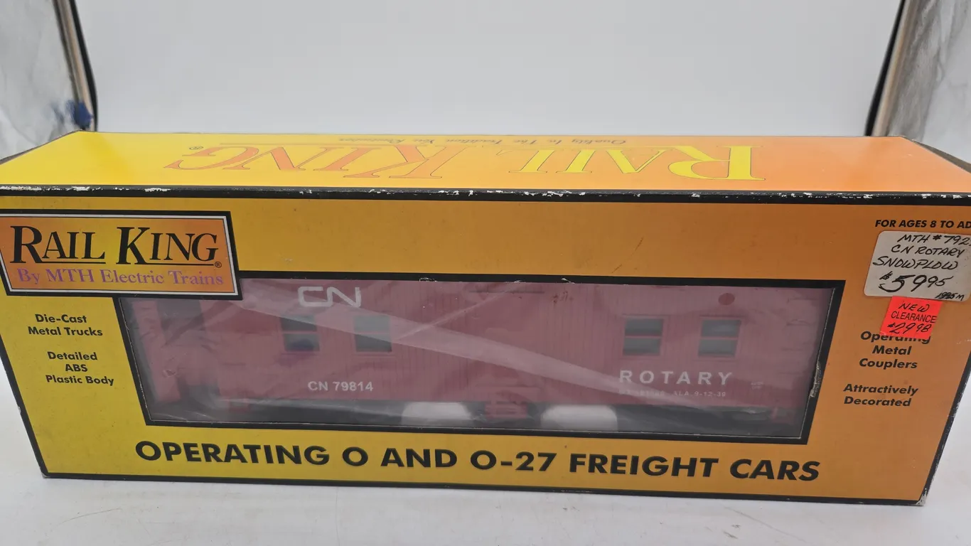Vintage rail, king canadian national rotary, snow plough box car, new inbox