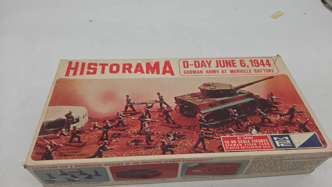 Vintage historo rama, german army men model kit in original box