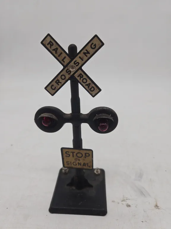Vintage marxs brand lighted crossing sign