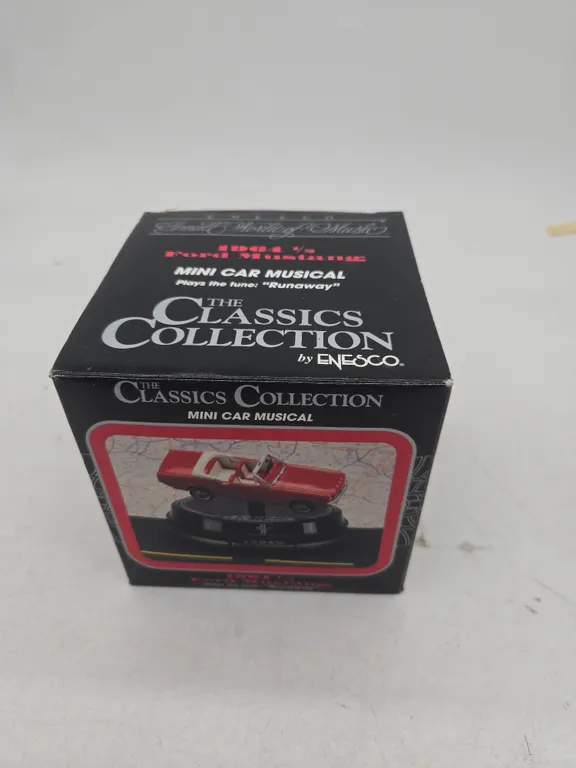 vintage Enesco, the classics collection 1964 1/2 Ford Mustang music box. New inbox
