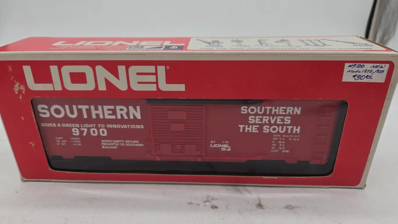 Vintage southern railways box car number 69700 new inbox