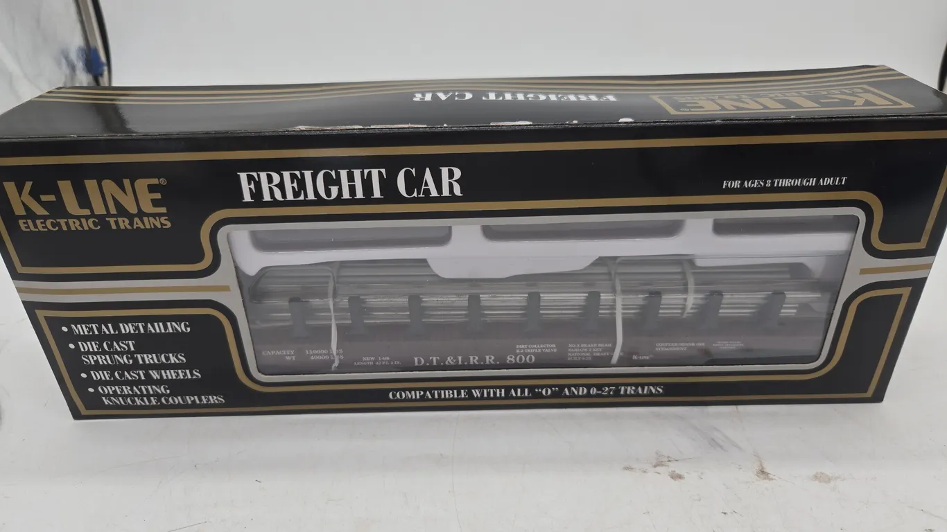 Vintage k line d t n I classic flat car new inbox