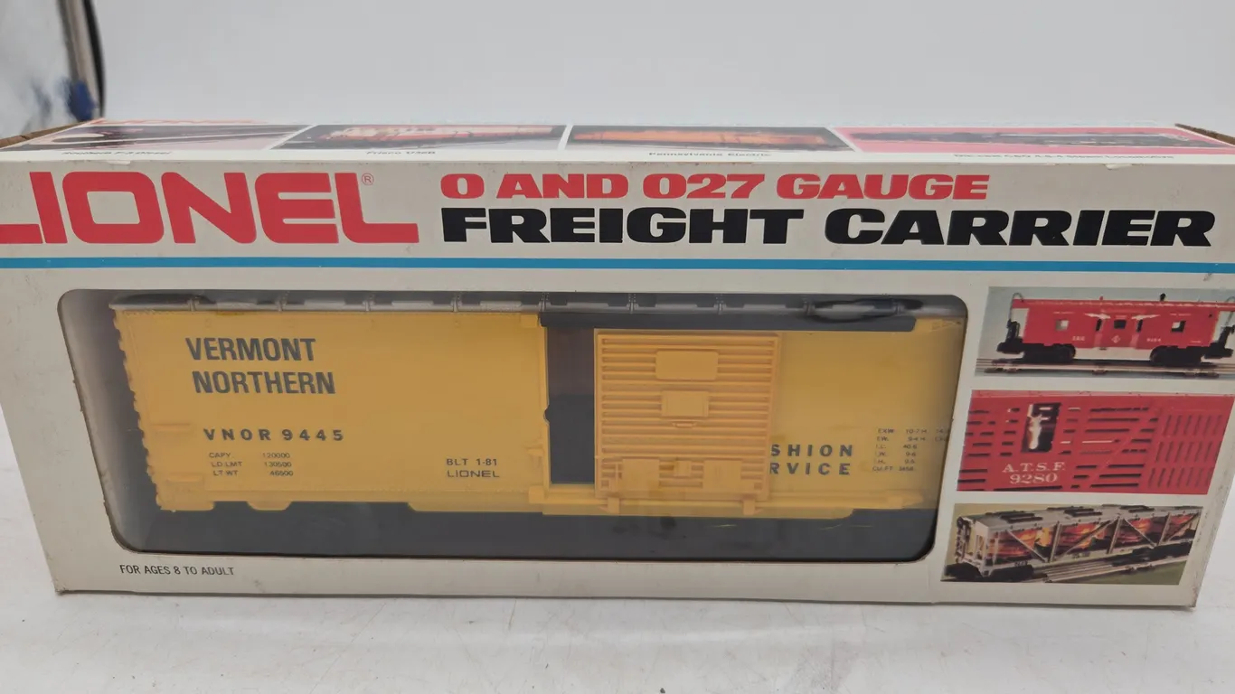 Vintage lionel vermont, northern box car number 69445 new inbox