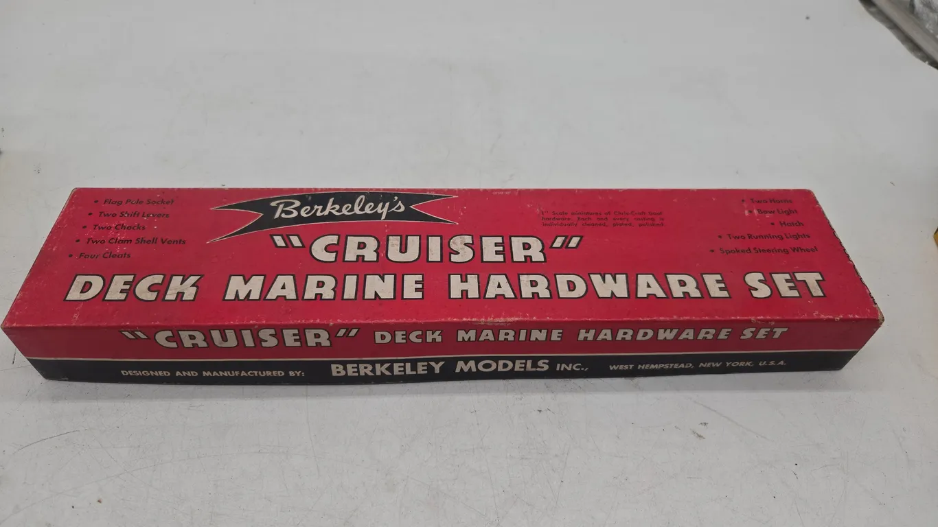 Vintage berkeley's cruiser deck marine hardware, set new inbox