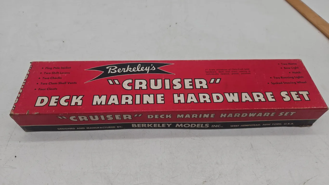 Vintage berkeley's cruiser deck marine hardware set new and original box