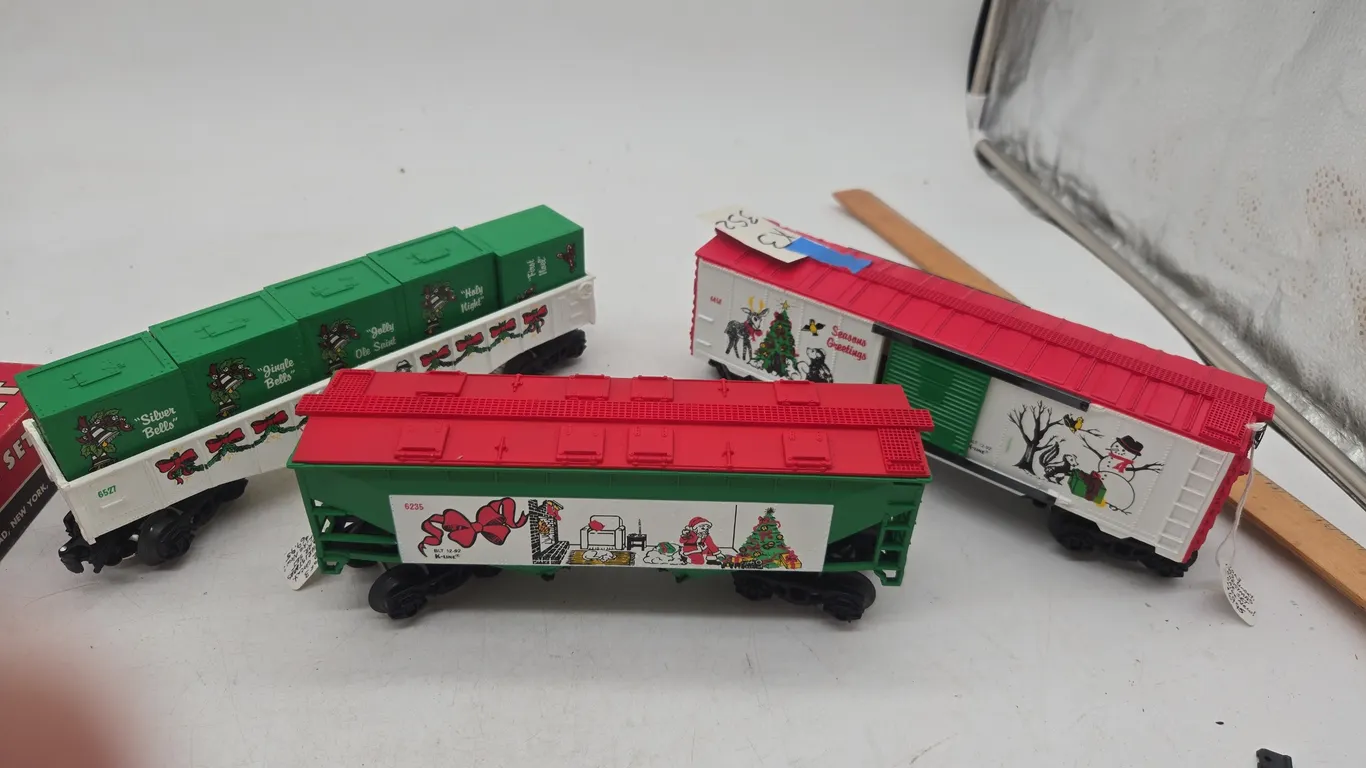 Vintage K-line 1992 Christmas three car set