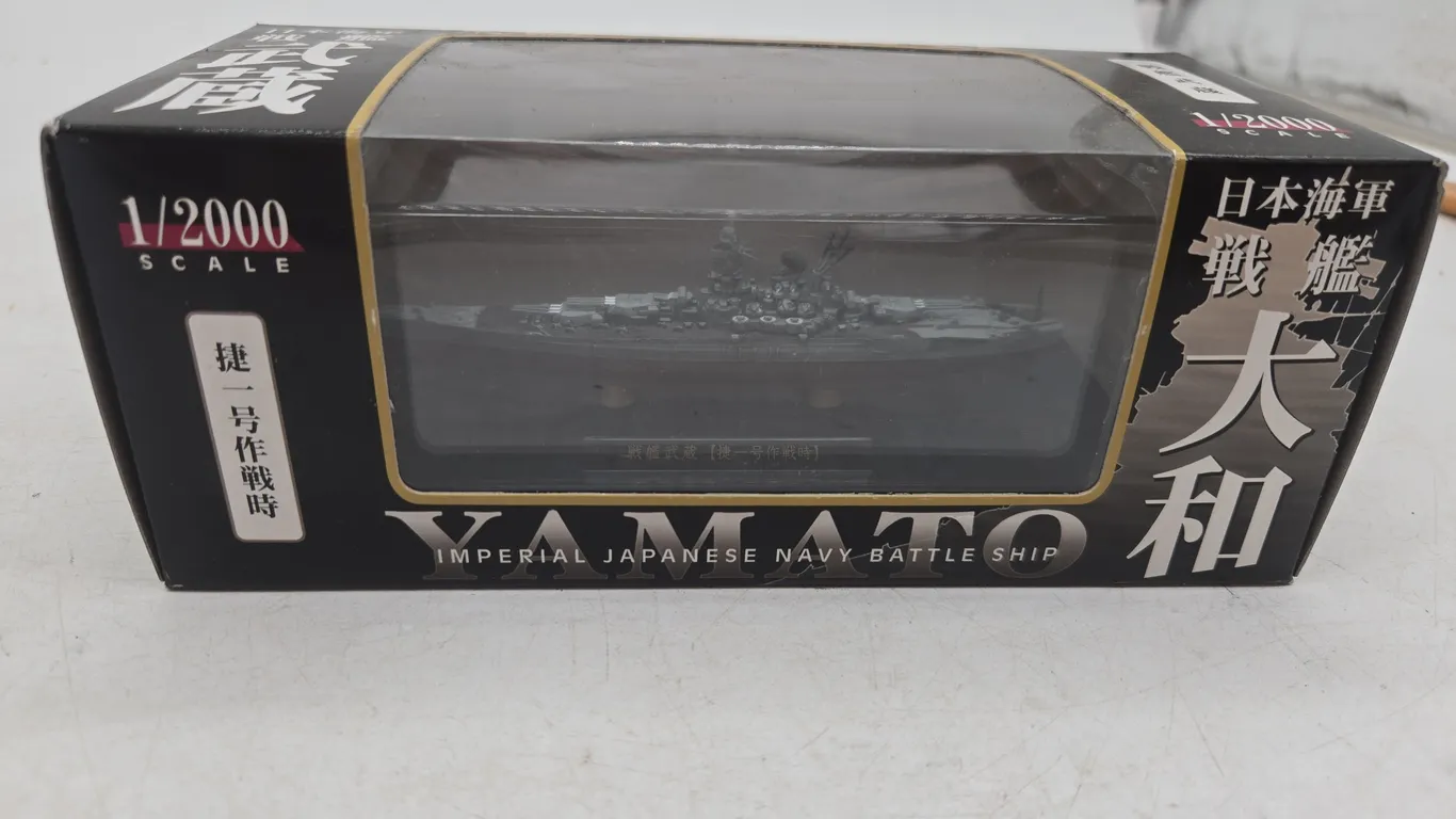Vintage Yamato Imperial, Japanese navy Battleship, diecast model, new in original box.