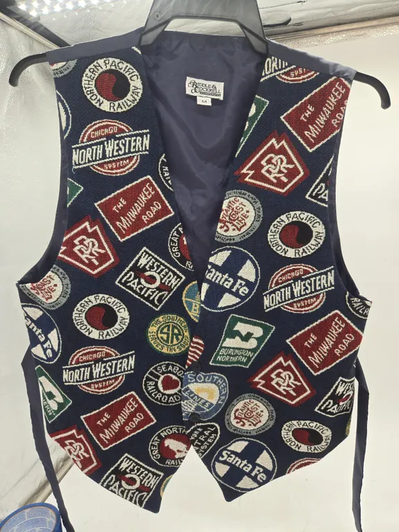 Vintage railroading collectors vest