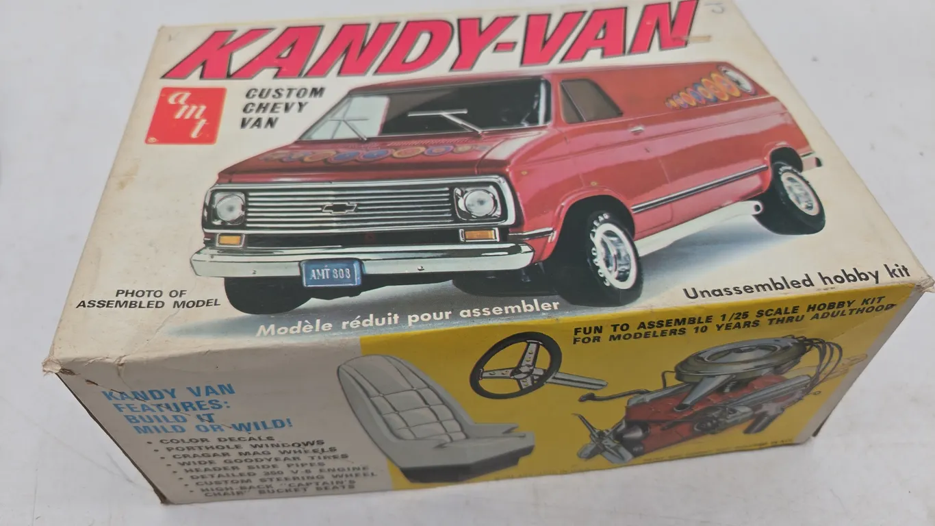 Vintage, a m t brand candyman van model in original box