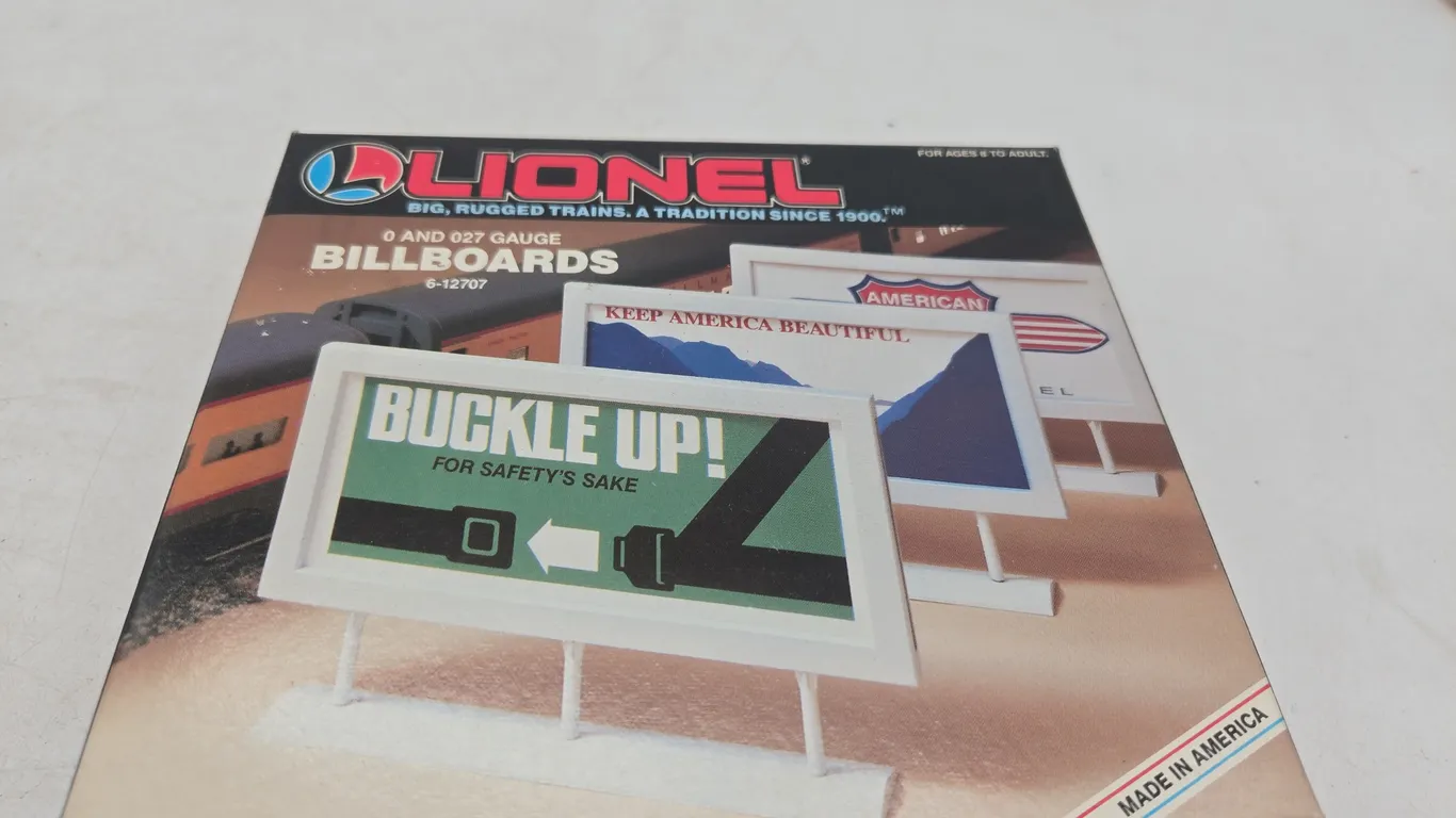 Vintage lionel billboard number 612707 new inbox