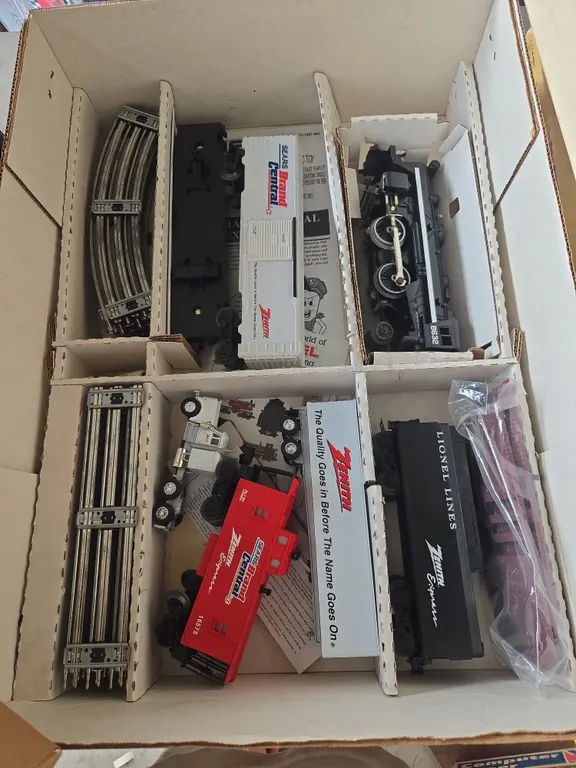 Vintage Lionel Sears, brand central zenith express train set in original box.