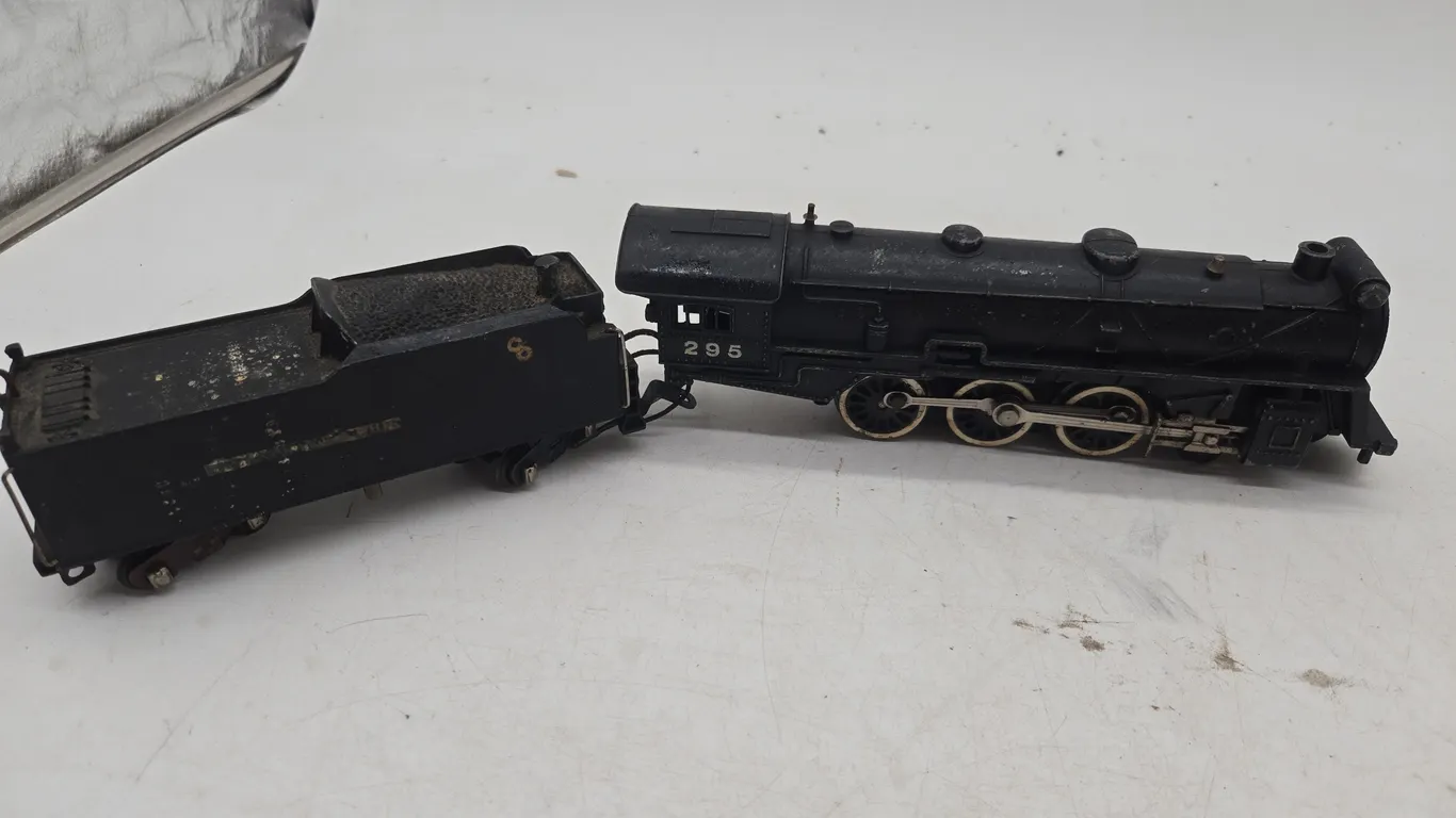Vintage american flyer, number 295, steam locomotive
