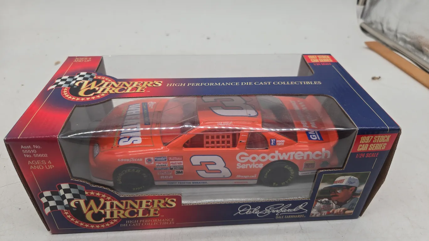 Vintage winners circle dale earnhardt, number three nascar diecast collector's car new inbox