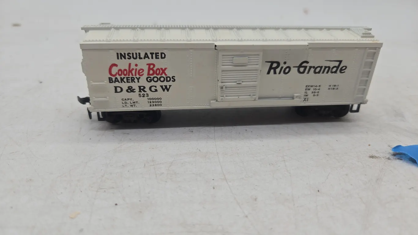 Vintage american flyer, h o gauge rio grande cookie box bakery goods box car