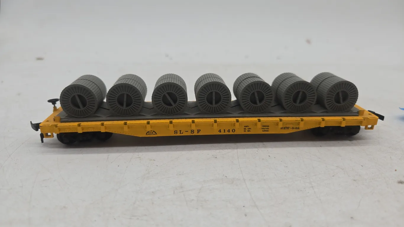 1956 revelle h o gauge flat car with coil load