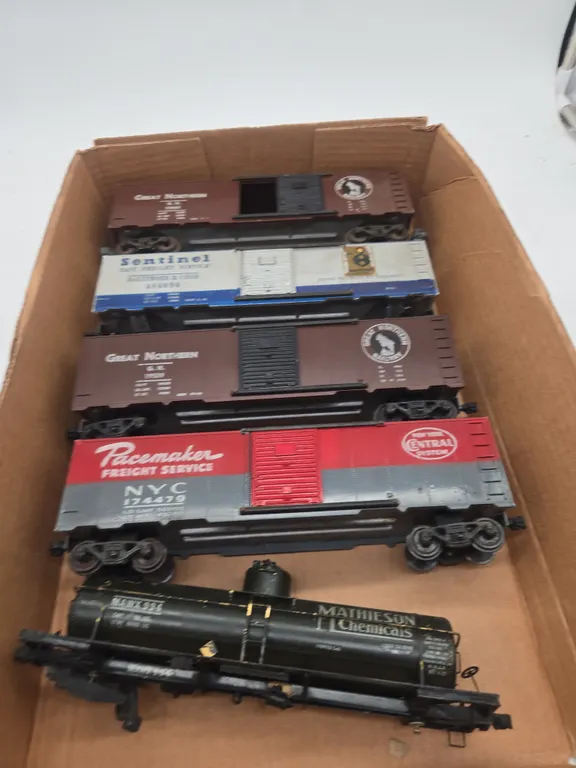 Assorted standard gauge box cars