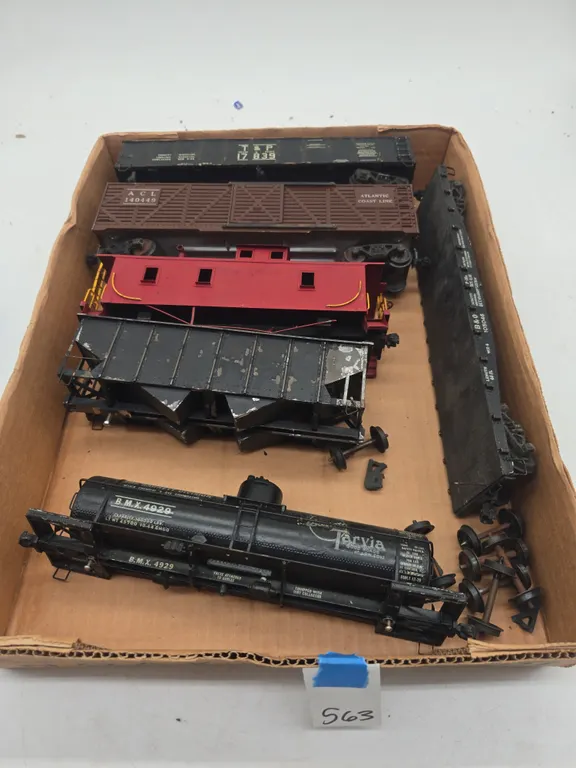 Assorted standard gauge box cars