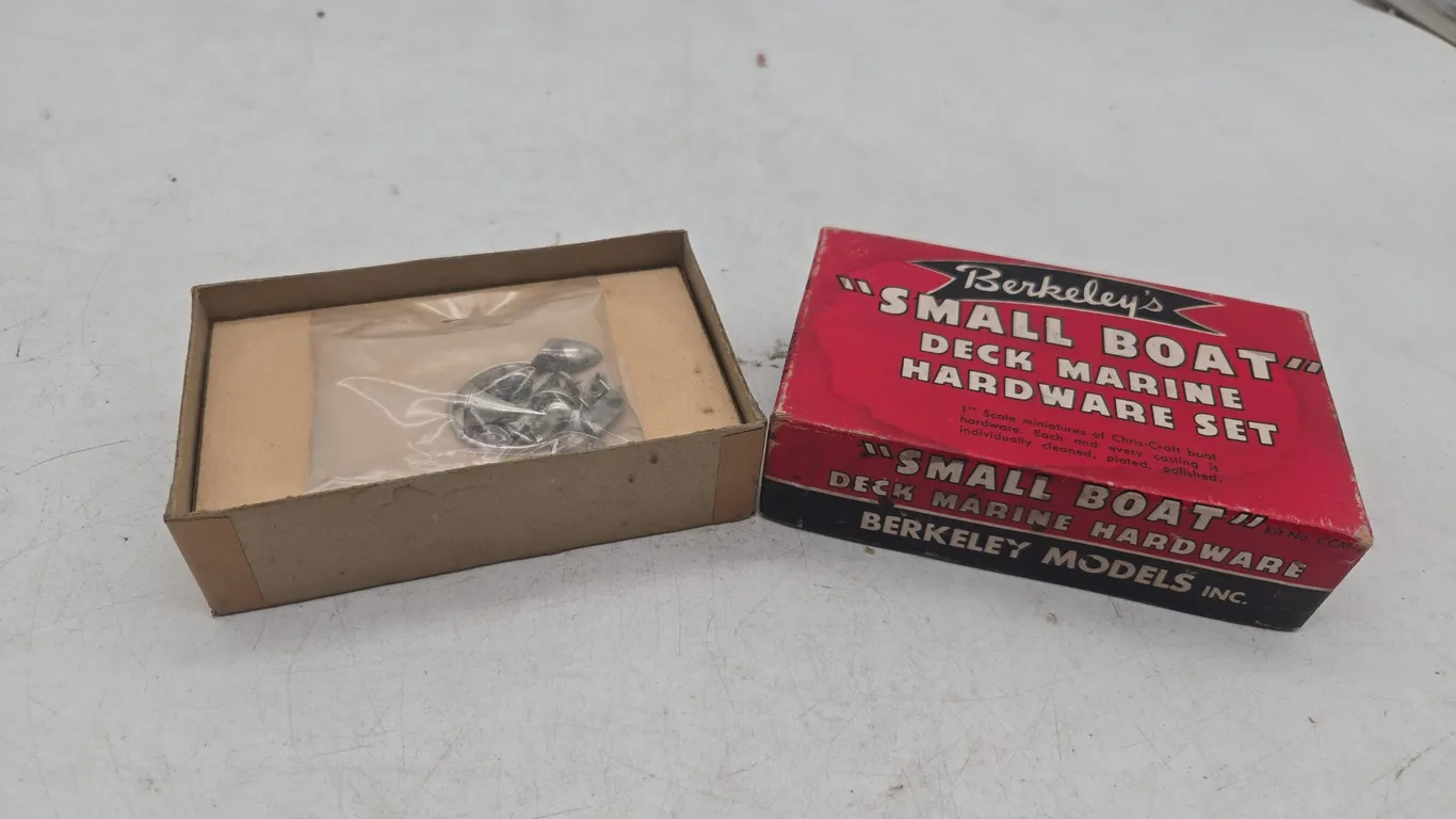 Vintage berkeley, small boat deck marine hardware set in original box