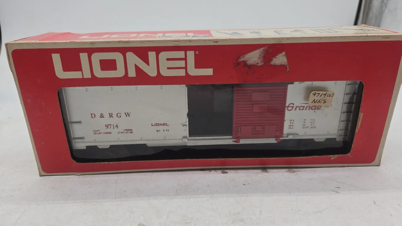 Vintage lionel Rio Grande box car number 69714 new inbox.