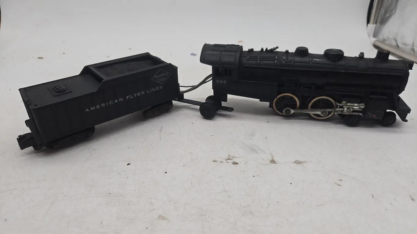 Vintage american flyer, number 303 locomotive.And tinder