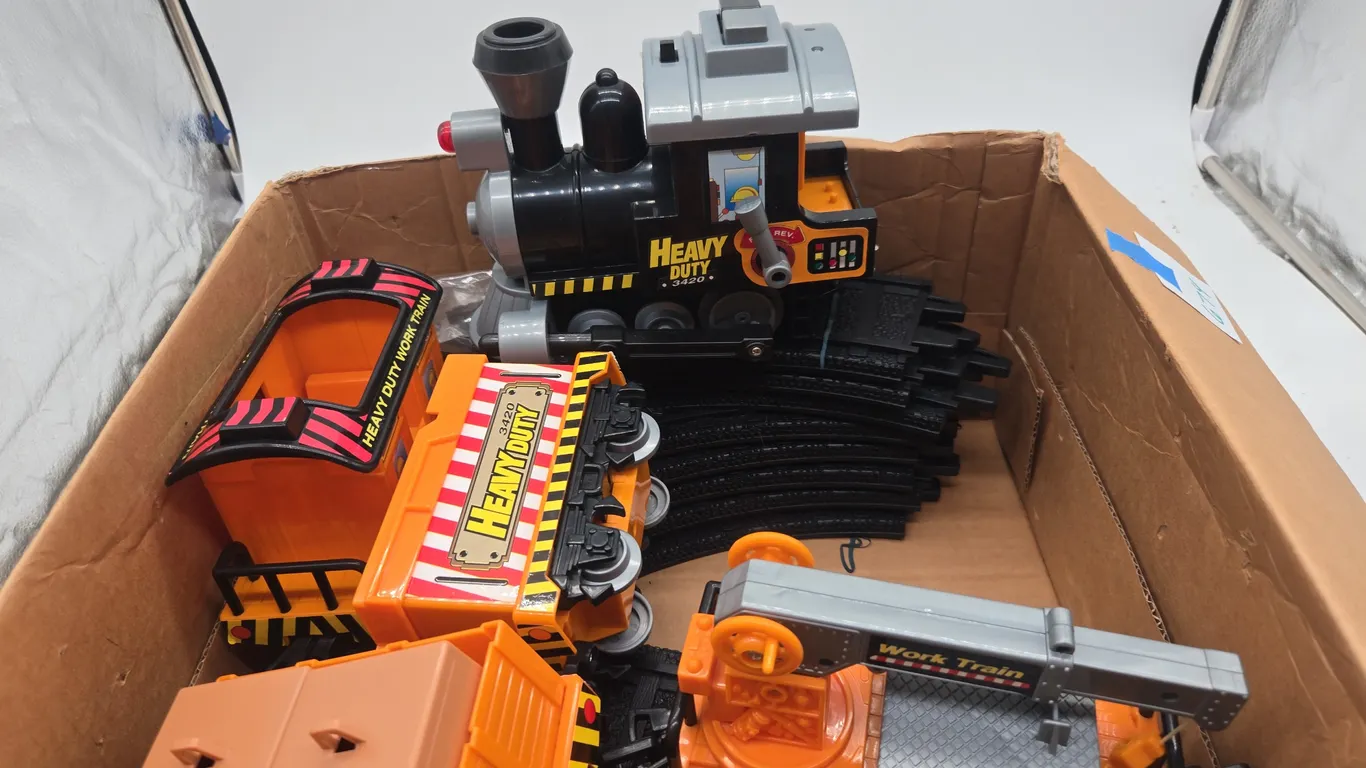 Vintage heavy duty child plastic train set