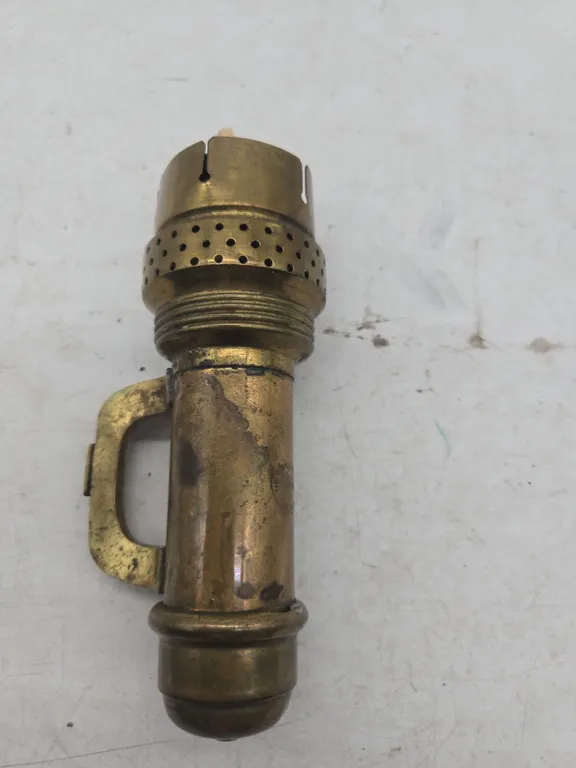 Antique brass adams and westlake railroad candlestick holder