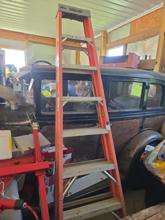 Keller brand eight foot fiberglass step ladder