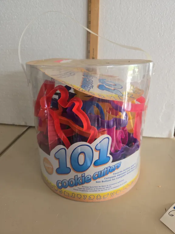 Large assortment of modern cookie cutters