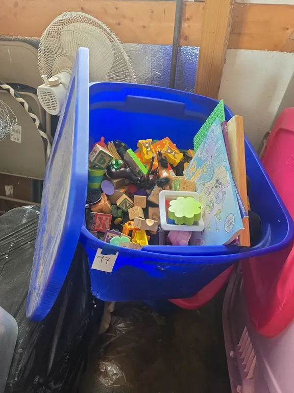 Tote full of modern toys