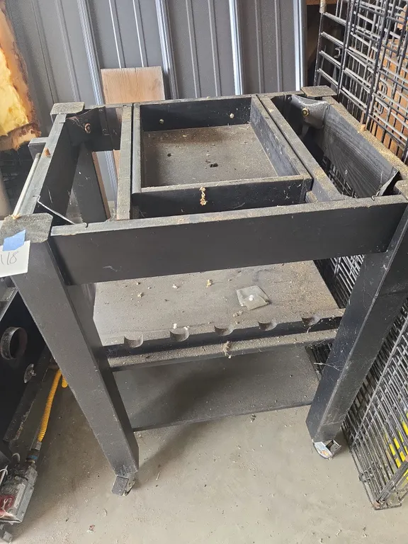 Wooden rolling shop cart