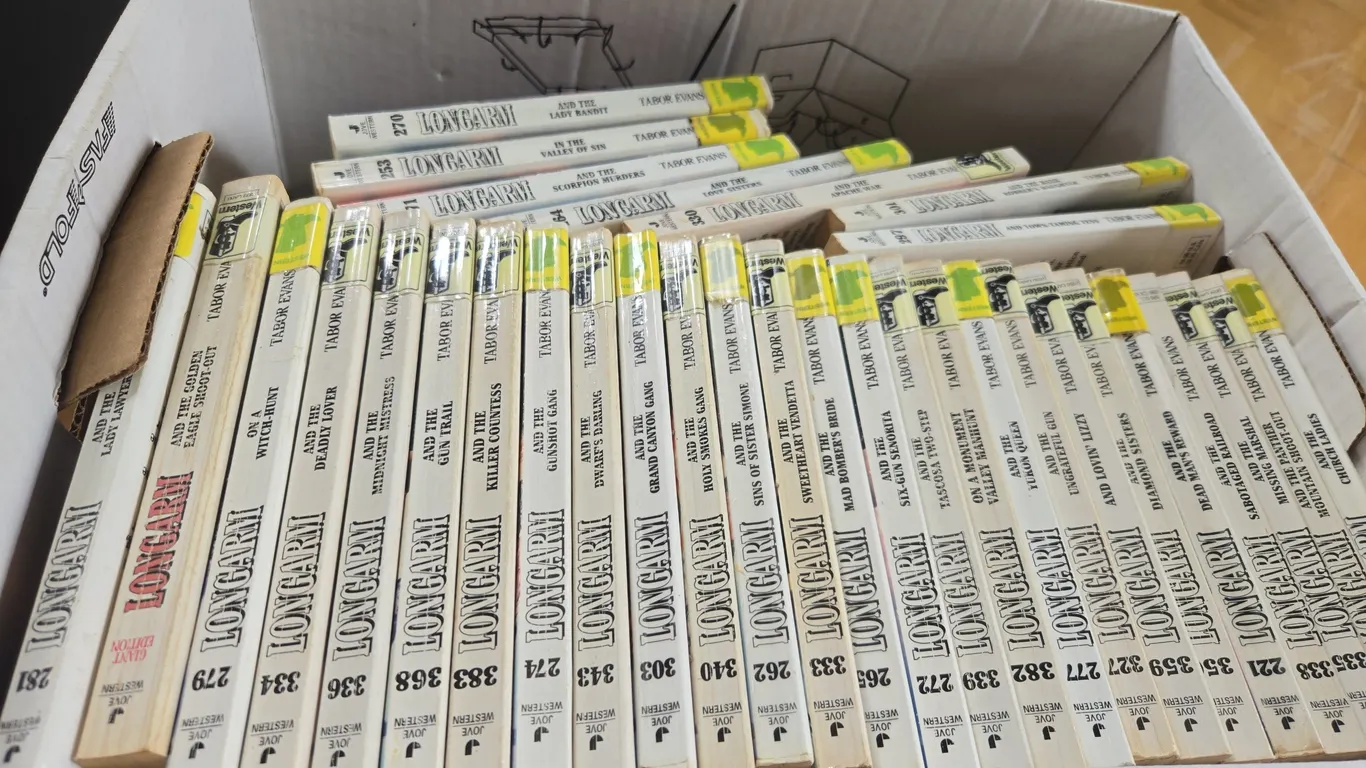 Vintage longarm western novels