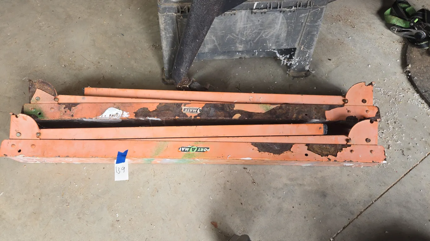 Portamate brand steel sawhorses