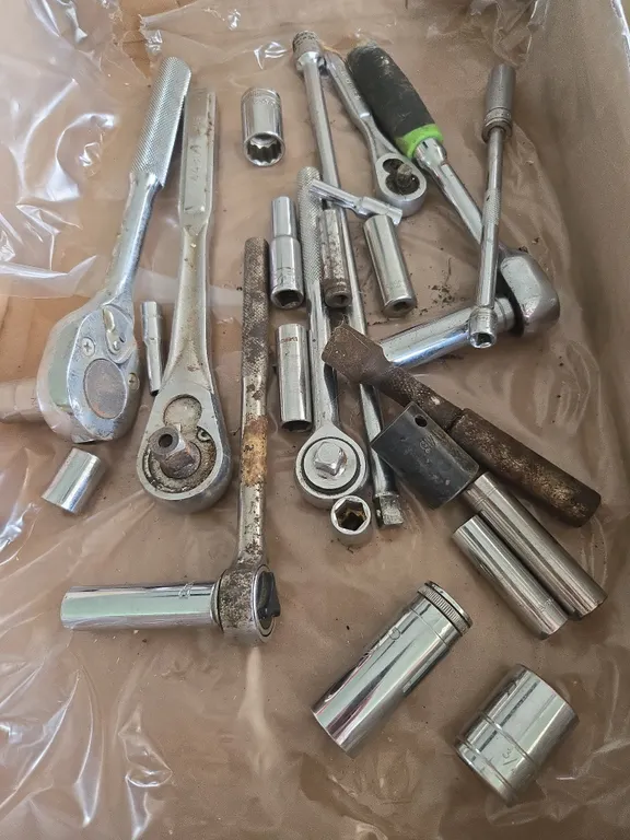 Assorted sockets and ratchets
