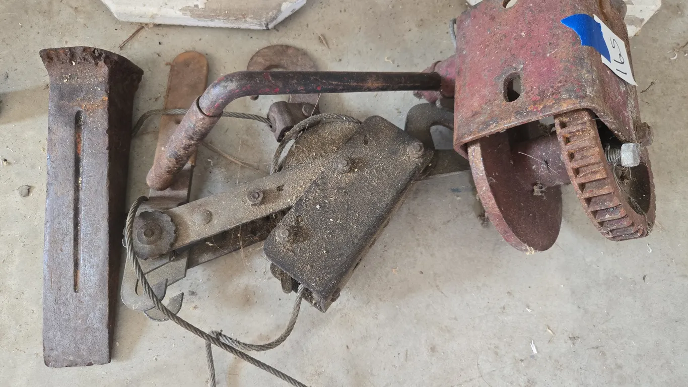 Assorted metal farm tools