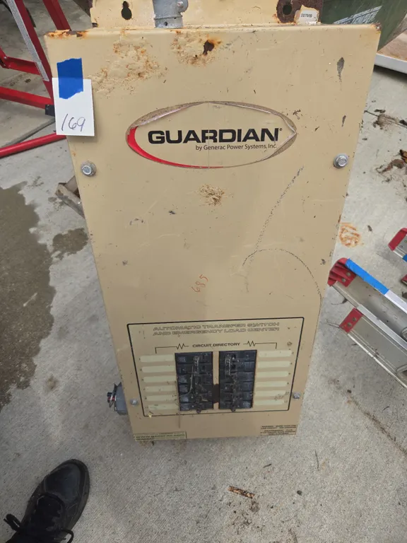 Generac guardian auto transfer switch load center with breakers