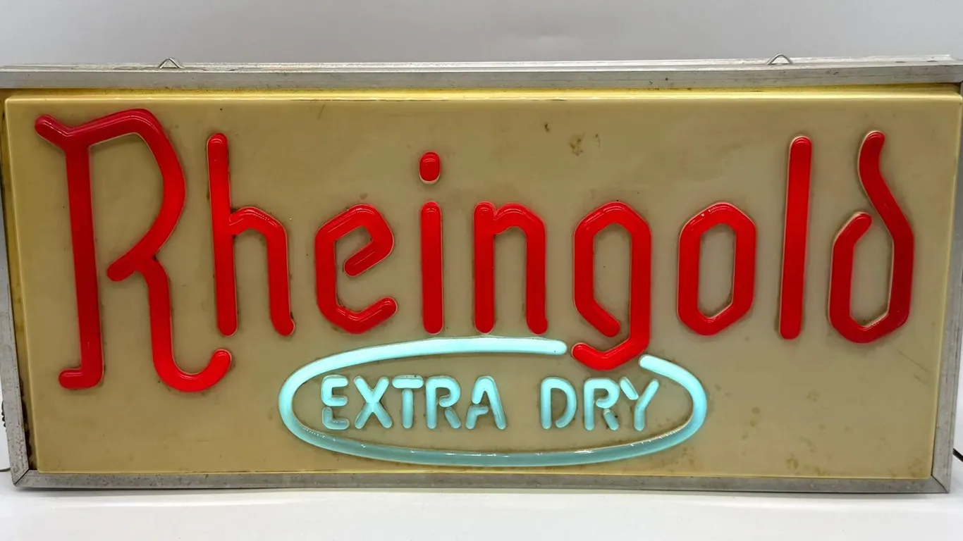 Rheingold Beer Double Sided Illuminated Sign