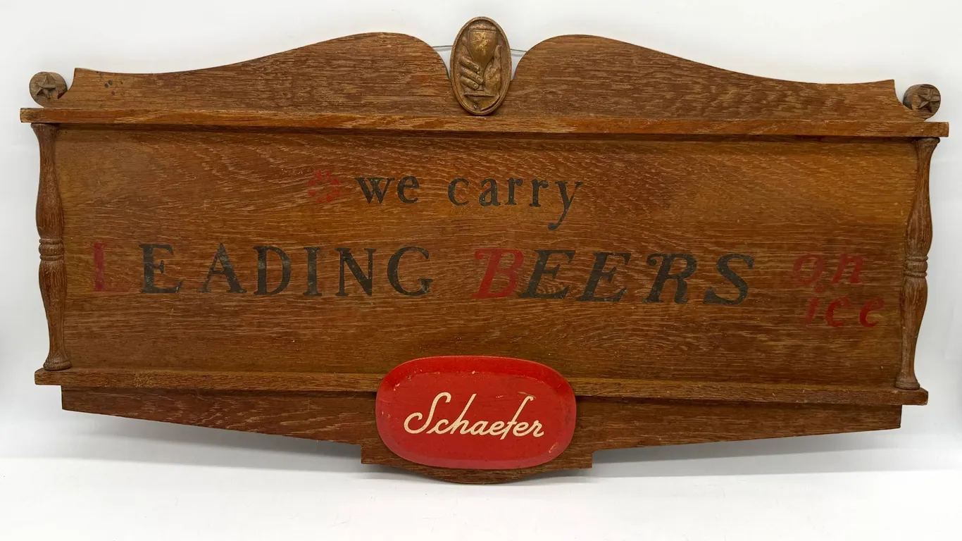 Large Schaefer Beer Advertising Sign