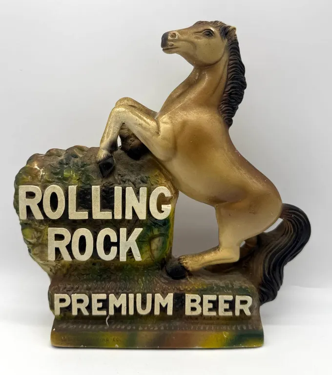 Rolling Rock Premium Beer Cast Horse Statue