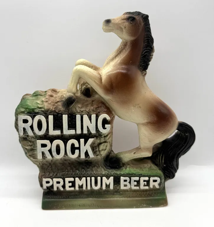 Rolling Rock Premium Beer Horse Statue