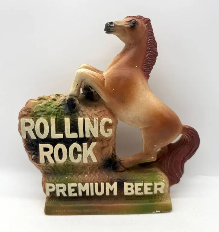 Rolling Rock Premium Beer Sign Figurine